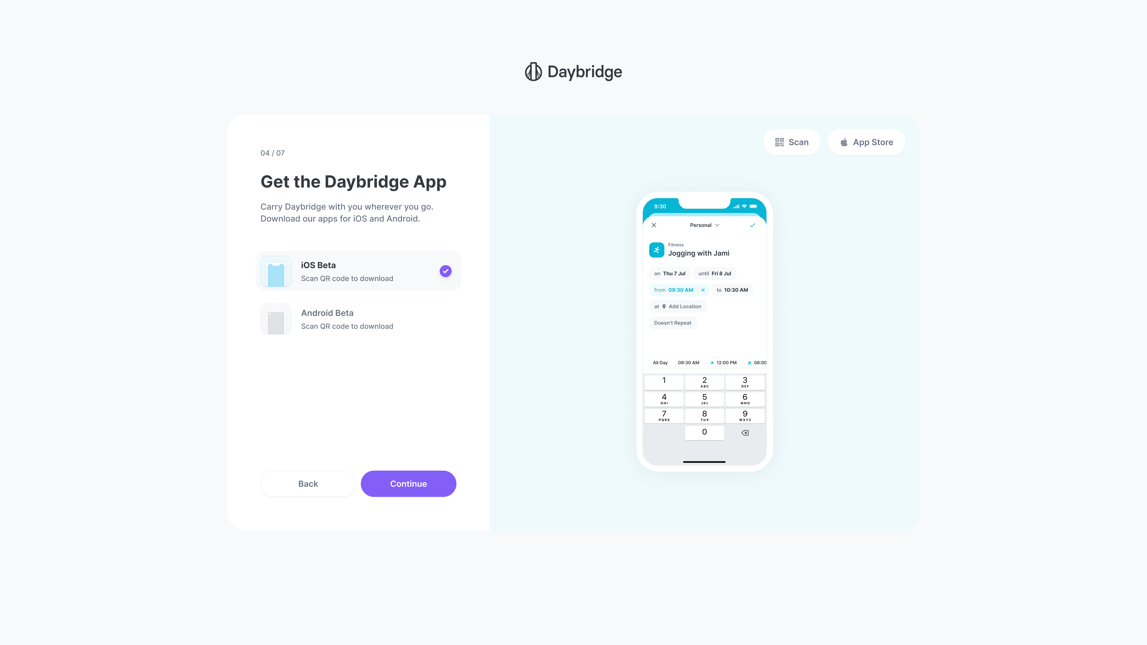 Daybridge, Onboarding