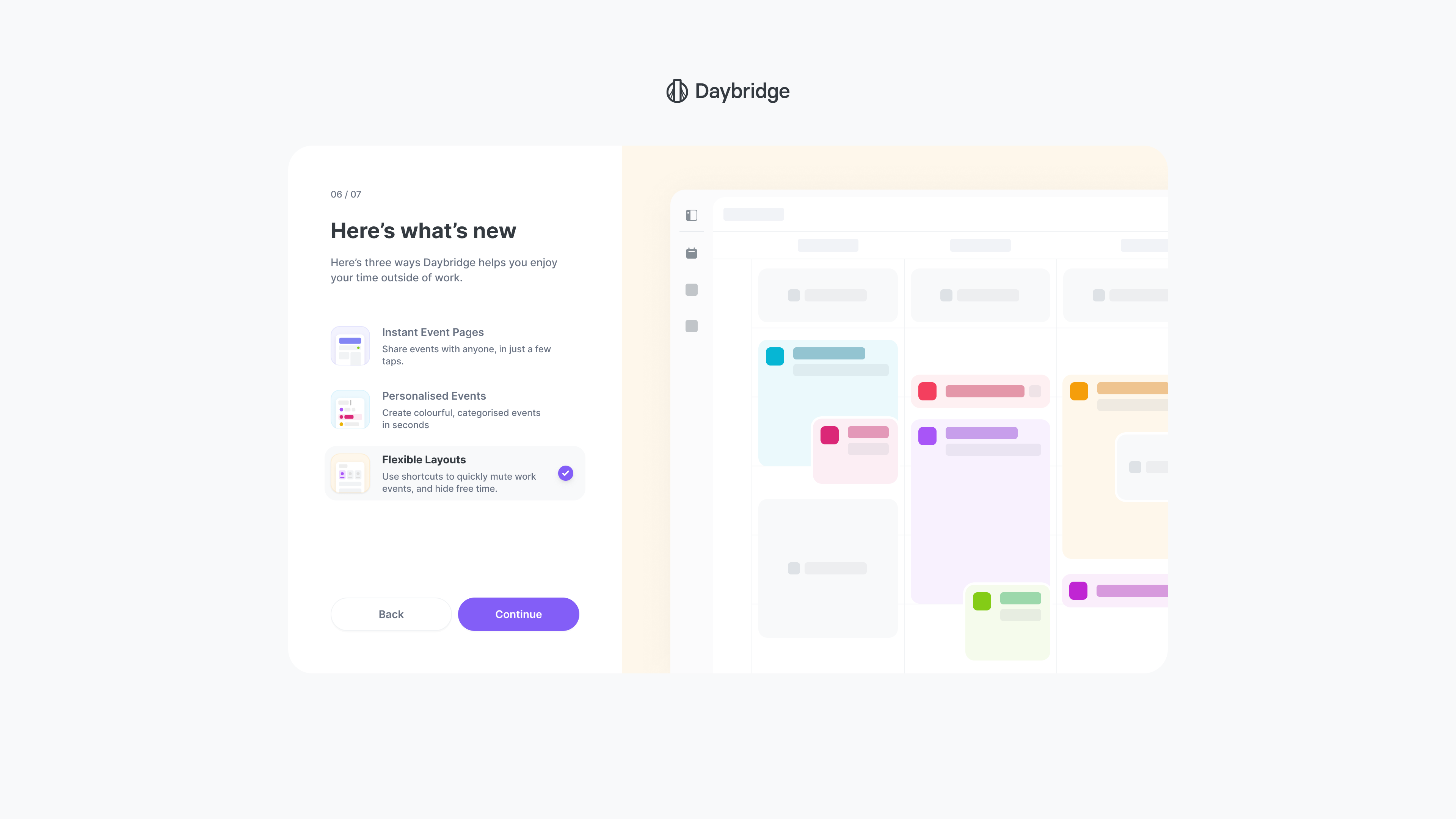 Daybridge, Onboarding Illustrations