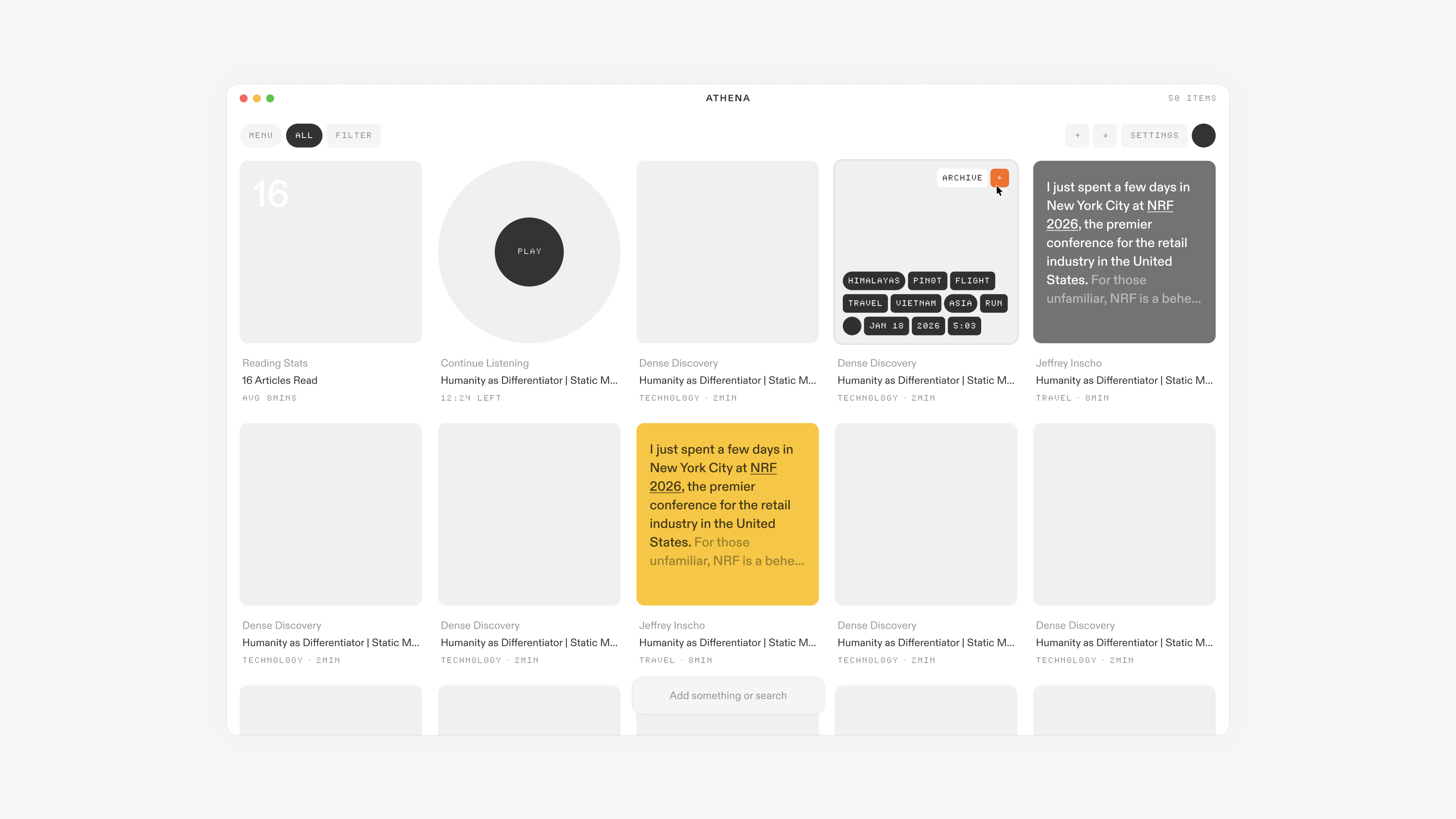 Athena, Aggregator